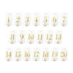 Picture of TRANSPARENT TABLE NUMBERS 7X12CM - 20 PACK